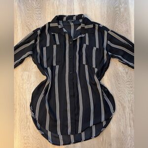 Black and White Striped women’s Shirt